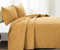 Ava Diamond-Quilted 3-Piece Quilt Set -Home Store 810553356 1