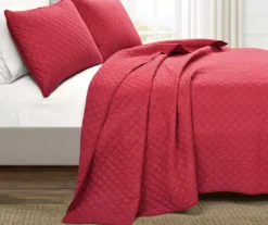 Ava Diamond-Quilted 3-Piece Quilt Set -Home Store 810553360 11