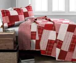 Greenville Plaid Patchwork Reversible 3-Piece Quilt Set -Home Store 810553375 21