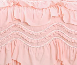 Kemmy Peachy Pink Ruffle Twin 2-Piece Quilt Set -Home Store 810553404 3