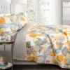 Layla Floral Reversible 3-Piece Quilt Set 1 Layla Floral Reversible 3-Piece Quilt Set -Home Store 810553410 1