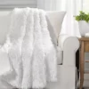 Emma White Faux Fur Throw, (50" X 60") -Home Store 810553469