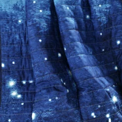 Navy & White Stars Ombre Quilted Throw, (50" X 60") -Home Store 810553472 2