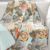 Blue & Yellow Floral Sydney Quilted Throw, (50" X 60") -Home Store 810553516