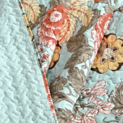 Blue & Yellow Floral Sydney Quilted Throw, (50" X 60") 11 Blue & Yellow Floral Sydney Quilted Throw, (50" X 60") -Home Store 810553516 2