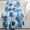 Leah Navy & White Floral Reversible Quilted Throw, (50" X 60") -Home Store 810553527