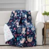 Hygge Navy, Turquoise & Red Floral Sloth Quilted Throw, (50" X 60") -Home Store 810553532