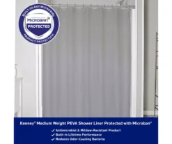 Gray Medium-Weight Microban PEVA Shower Liner -Home Store 810553972 A8 2