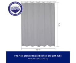 Gray Medium-Weight Microban PEVA Shower Liner -Home Store 810553972 A8 4