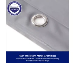 Gray Medium-Weight Microban PEVA Shower Liner -Home Store 810553972 A8 5