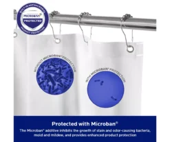 Frosted Medium-Weight Microban PEVA Shower Liner -Home Store 810553973 A8 3