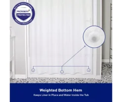 Frosted Medium-Weight Microban PEVA Shower Liner -Home Store 810553973 A8 7