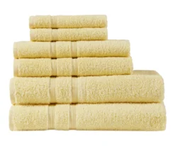 Aegan Yellow Turkish Cotton 6-Piece Towel Set