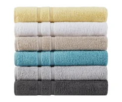 Aegan Gray Turkish Cotton 6-Piece Towel Set 18 Aegan Gray Turkish Cotton 6-Piece Towel Set -Home Store 810555734 10
