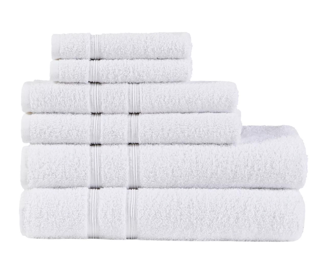 Aegan White Turkish Cotton 6-Piece Towel Set 3 Aegan White Turkish Cotton 6-Piece Towel Set