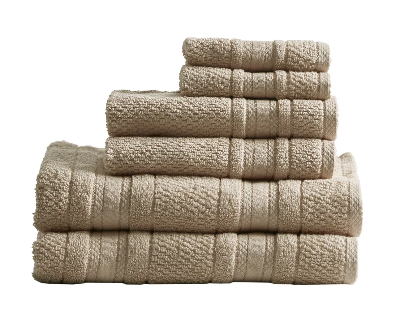 Roman Lattice-Stripe 6-Piece Towel Set 14 Roman Lattice-Stripe 6-Piece Towel Set - Image 12