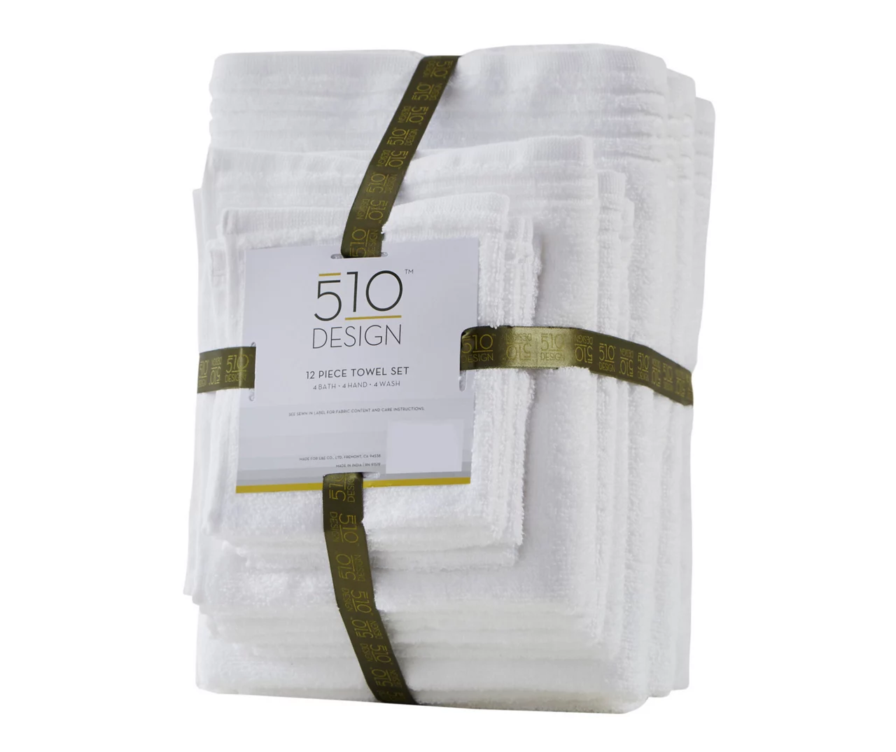 Stripe-Trim 12-Piece Towel Set 9 Stripe-Trim 12-Piece Towel Set - Image 7