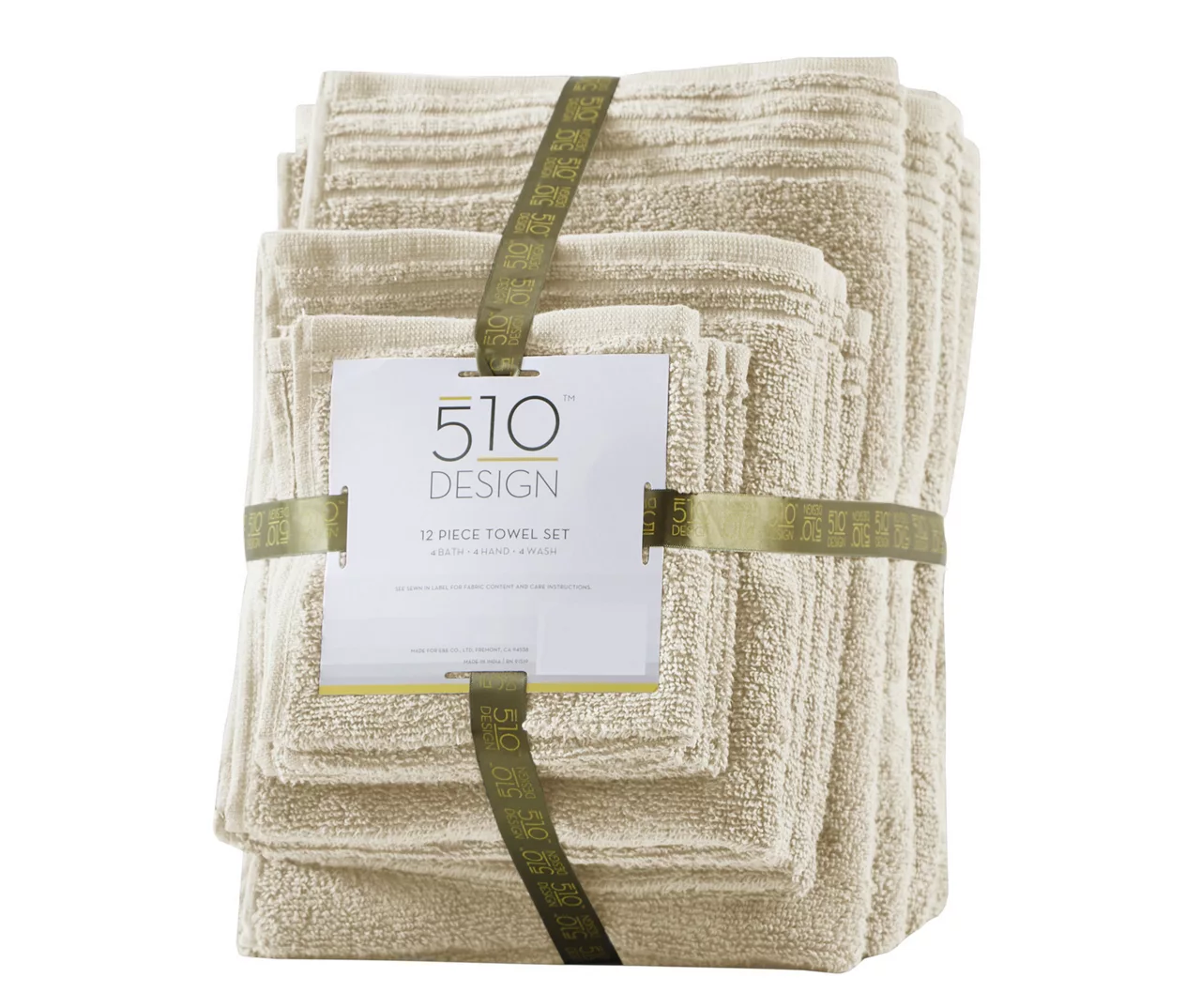 Stripe-Trim 12-Piece Towel Set 16 Stripe-Trim 12-Piece Towel Set - Image 14