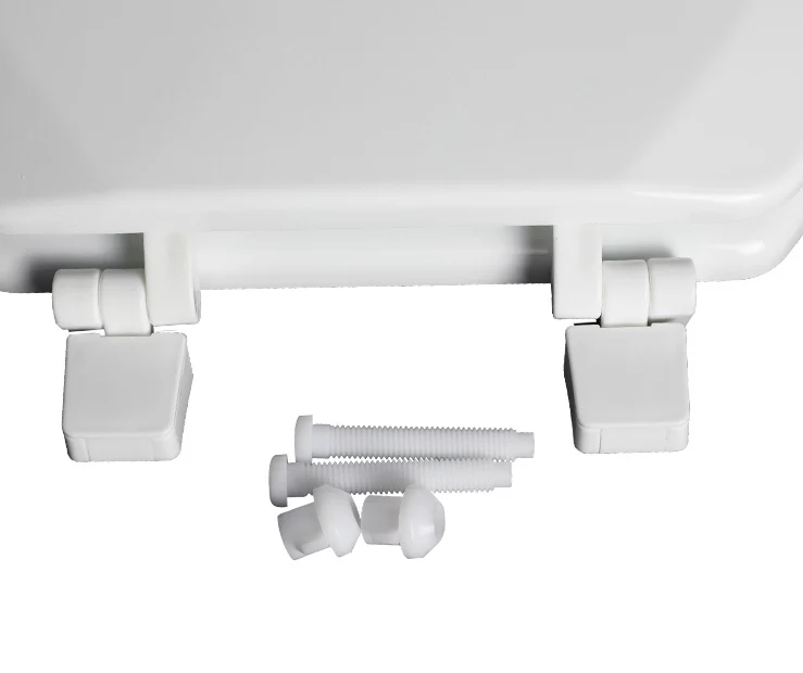 White Oblong Wood Toilet Seat 16 White Oblong Wood Toilet Seat - Image 14