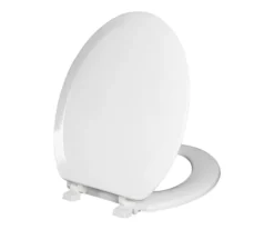 White Oblong Wood Toilet Seat 34 White Oblong Wood Toilet Seat -Home Store 810557533 13