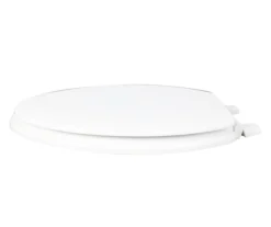 White Oblong Wood Toilet Seat 35 White Oblong Wood Toilet Seat -Home Store 810557533 14