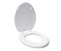 White Oblong Wood Toilet Seat 22 White Oblong Wood Toilet Seat -Home Store 810557533 2