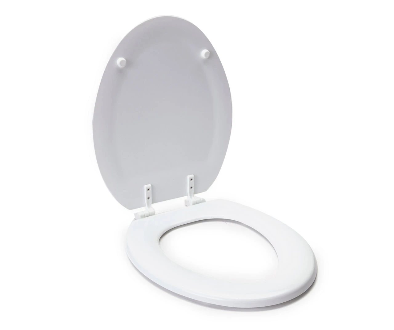 White Oblong Wood Toilet Seat 5 White Oblong Wood Toilet Seat - Image 3