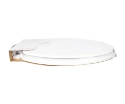 White Oblong Wood Toilet Seat 23 White Oblong Wood Toilet Seat -Home Store 810557533 3