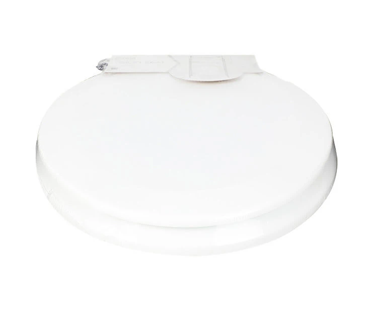 White Oblong Wood Toilet Seat 7 White Oblong Wood Toilet Seat - Image 5
