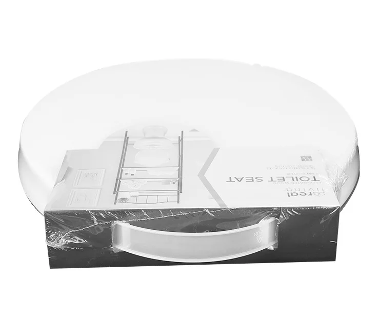 White Oblong Wood Toilet Seat 8 White Oblong Wood Toilet Seat - Image 6