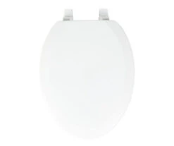 White Oblong Wood Toilet Seat 27 White Oblong Wood Toilet Seat -Home Store 810557533 7