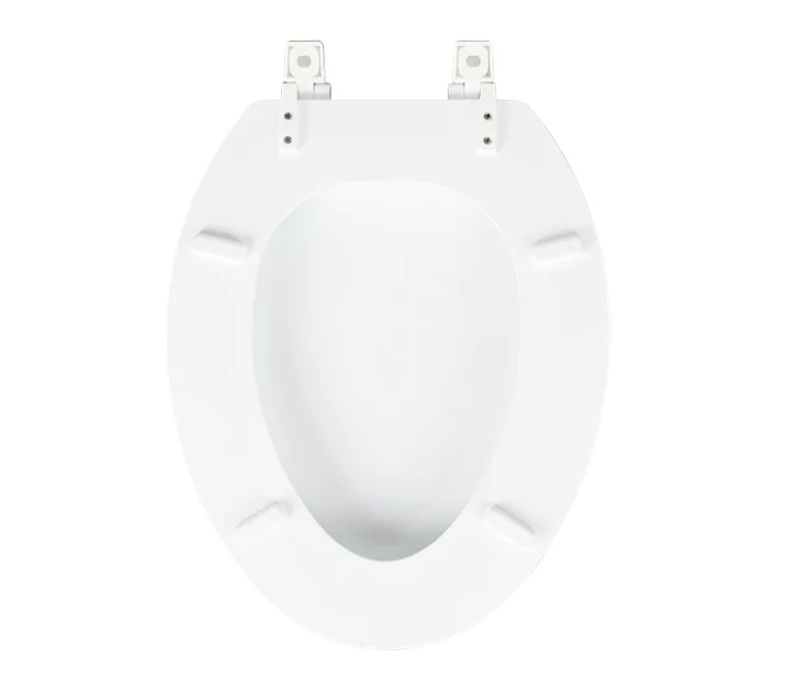 White Oblong Wood Toilet Seat 11 White Oblong Wood Toilet Seat - Image 9