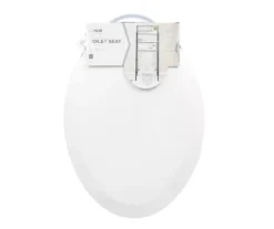 White Oblong Wood Toilet Seat 29 White Oblong Wood Toilet Seat -Home Store 810557533 9