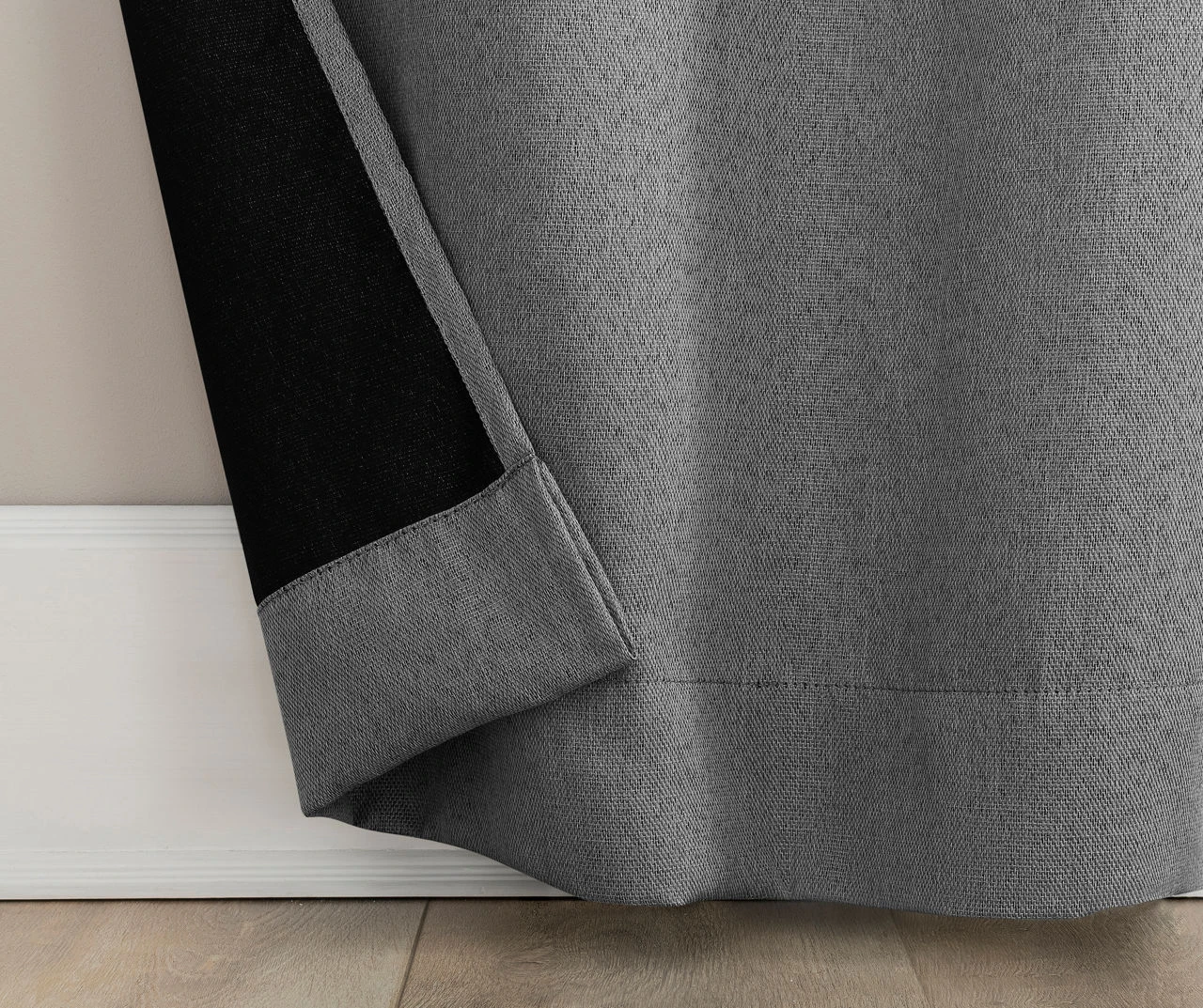 Baylor Silver Room-Darkening Grommet 4-Piece Curtain Panel Set, (84") 6 Baylor Silver Room-Darkening Grommet 4-Piece Curtain Panel Set, (84") - Image 4