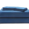 Navy 1250-Thread Count Full 4-Piece Sheet Set -Home Store 810559869 810559866 810559868 810558839 1 1