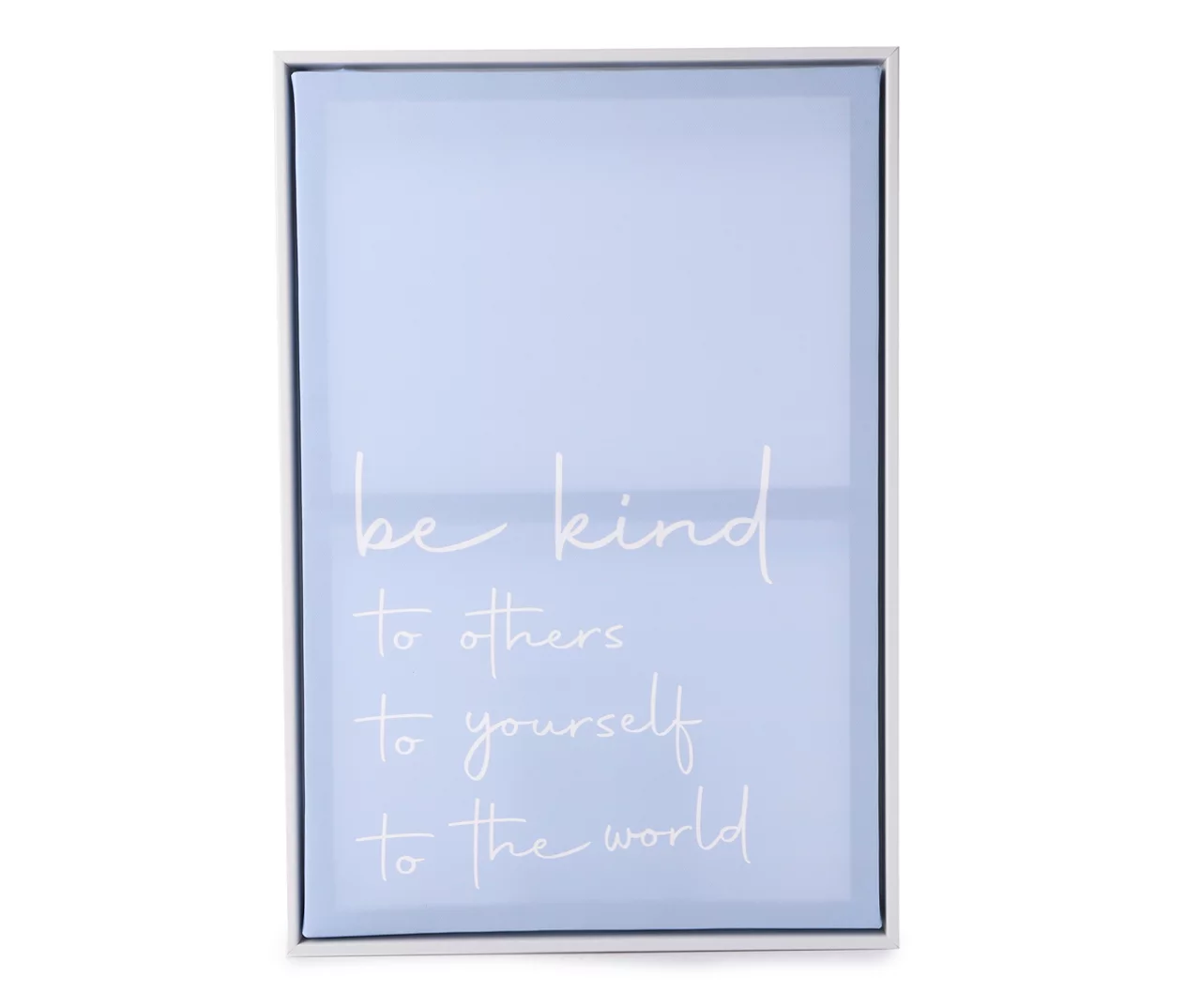 "Be Kind" Blue Framed Wrapped Canvas 3 "Be Kind" Blue Framed Wrapped Canvas