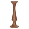 Walnut Brown Curved Pillar Candle Holder, (16") 1 Walnut Brown Curved Pillar Candle Holder, (16") -Home Store 810564645