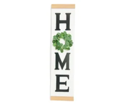 "Home" White & Black Wall Plaque