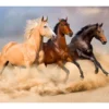 Raschel Brown Horses Throw, (50" X 60") -Home Store 810564989