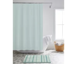 14-Piece Shower Curtain & Stripe Noodle Bath Rug Set -Home Store 810567004 B0 1