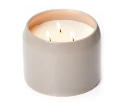 Vanilla Woods Gray Matte Ceramic 3-Wick Jar Candle, 19 Oz. -Home Store 810570776 2