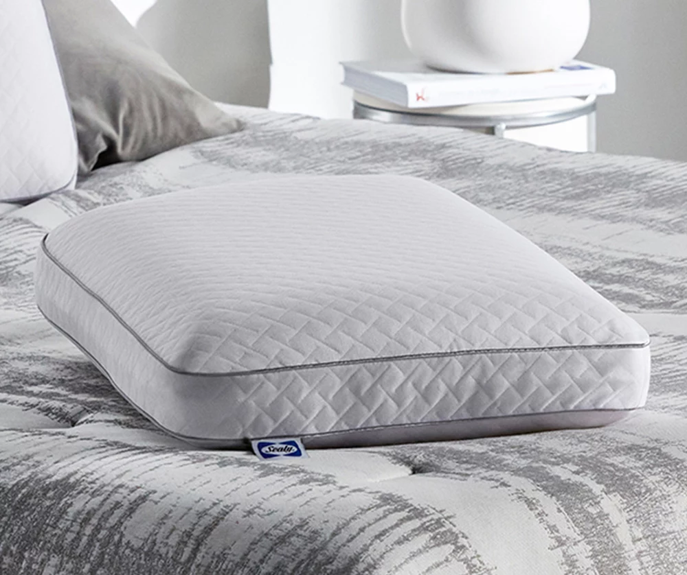 White Quilted Memory Foam Pillow 4 White Quilted Memory Foam Pillow - Image 2