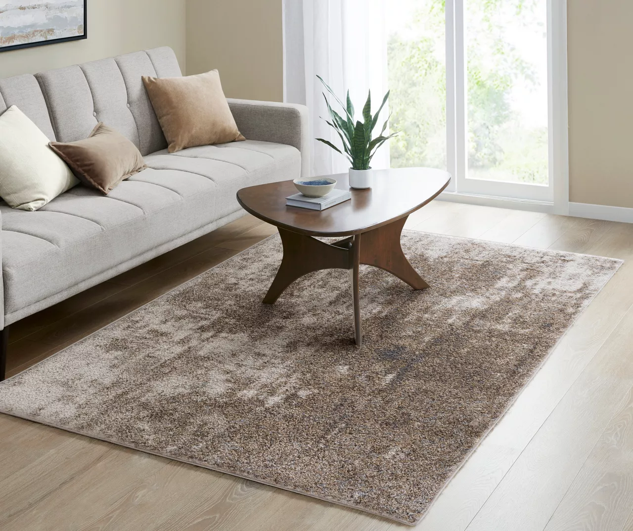 Emily Gray & Cream Abstract Shag Area Rug 9 Emily Gray & Cream Abstract Shag Area Rug - Image 7