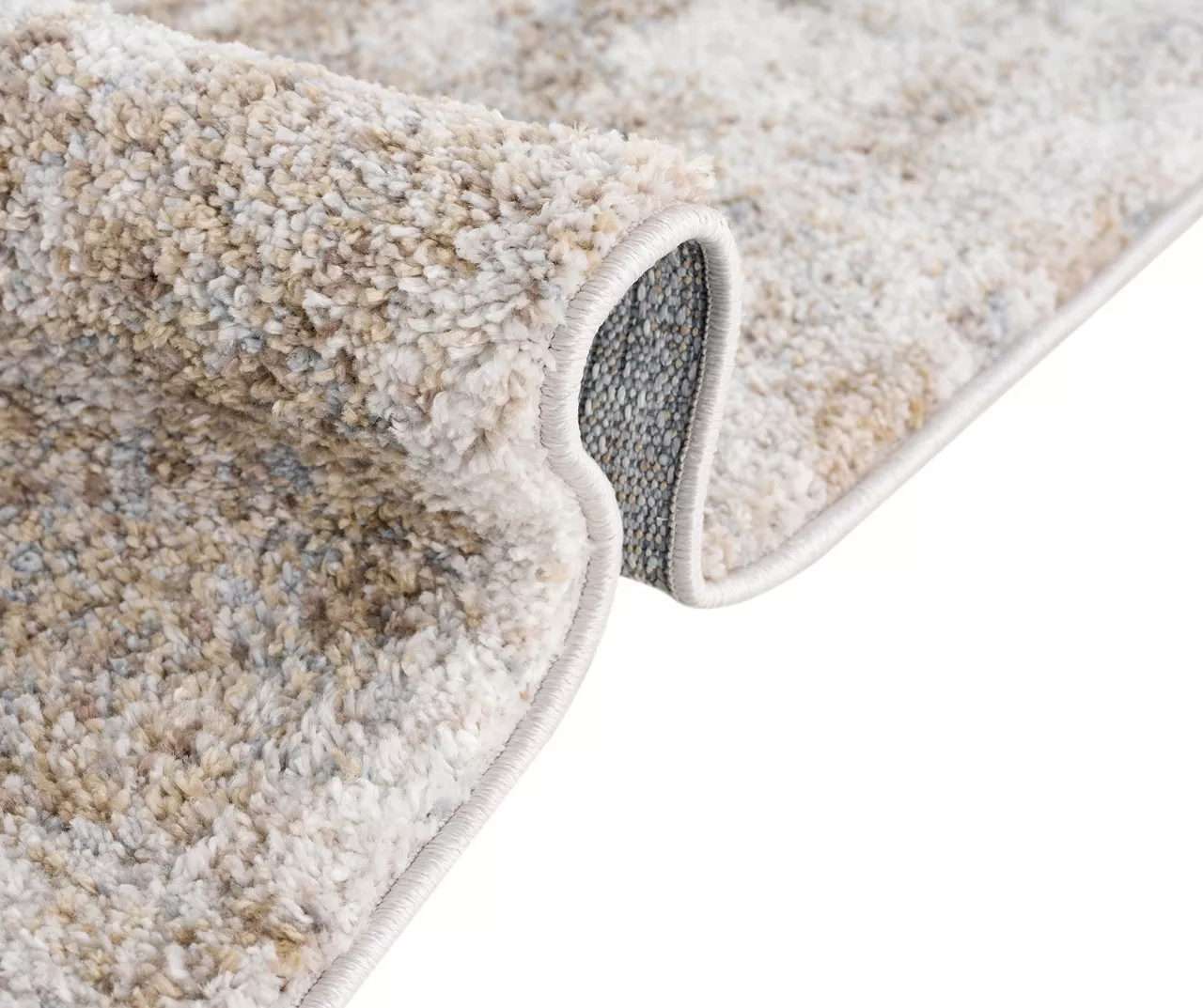 Emily Gray & Cream Abstract Shag Area Rug 10 Emily Gray & Cream Abstract Shag Area Rug - Image 8