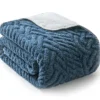 Broyhill Cable-Knit Texture Sherpa Throw, (50" X 60") 1 Broyhill Cable-Knit Texture Sherpa Throw, (50" X 60") -Home Store 810574541