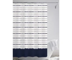 Belmont White & Navy Stripe & Faux Fur 14-Piece Bath Set 7 Belmont White & Navy Stripe & Faux Fur 14-Piece Bath Set -Home Store 810575052 2