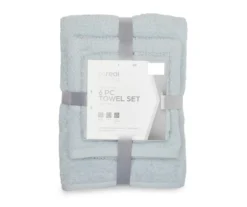 Real Living Checkerboard Texture 6-Piece Towel Set -Home Store 810575676