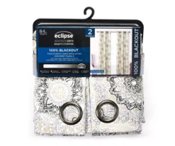 Eclipse Evon Medallion Grommet Blackout Curtain Panel Pair -Home Store 810583394 A0