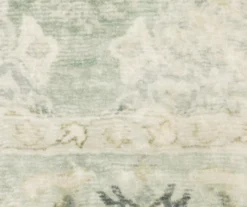 Savyille Green & Ivory Floral Medallion Area Rug, (2' X 8') -Home Store 810584589 4