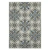Torance Beige & Blue Linework Medallion Outdoor Area Rug, (1.1' X 7.3') -Home Store 810584740